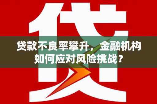 铜官山贷款不良率攀升，金融机构如何应对风险挑战？