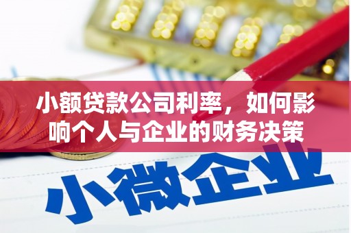 铜官山小额贷款公司利率，如何影响个人与企业的财务决策