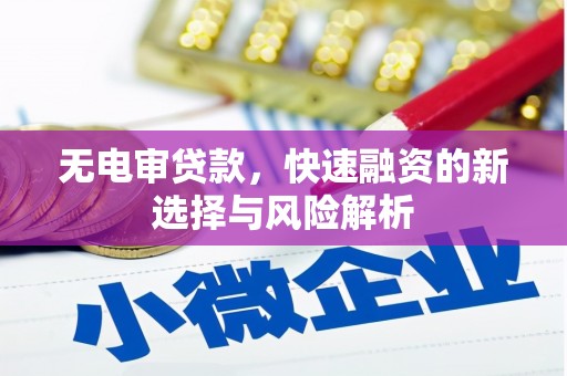 铜官山无电审贷款，快速融资的新选择与风险解析